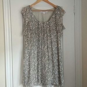 DVF - flowy pure silk Daidy ruffle shoulder knee length dress